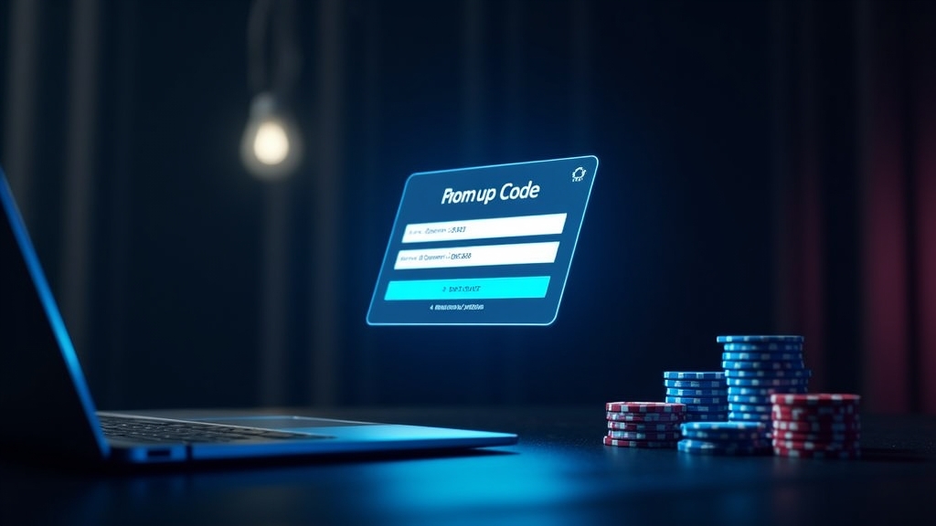 A highlighted promo code field on a casino registration screen
