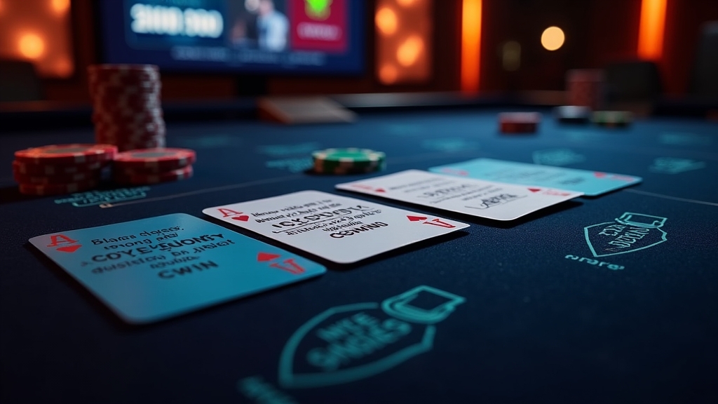 Bonus terms shown beside a live dealer table and casino chips