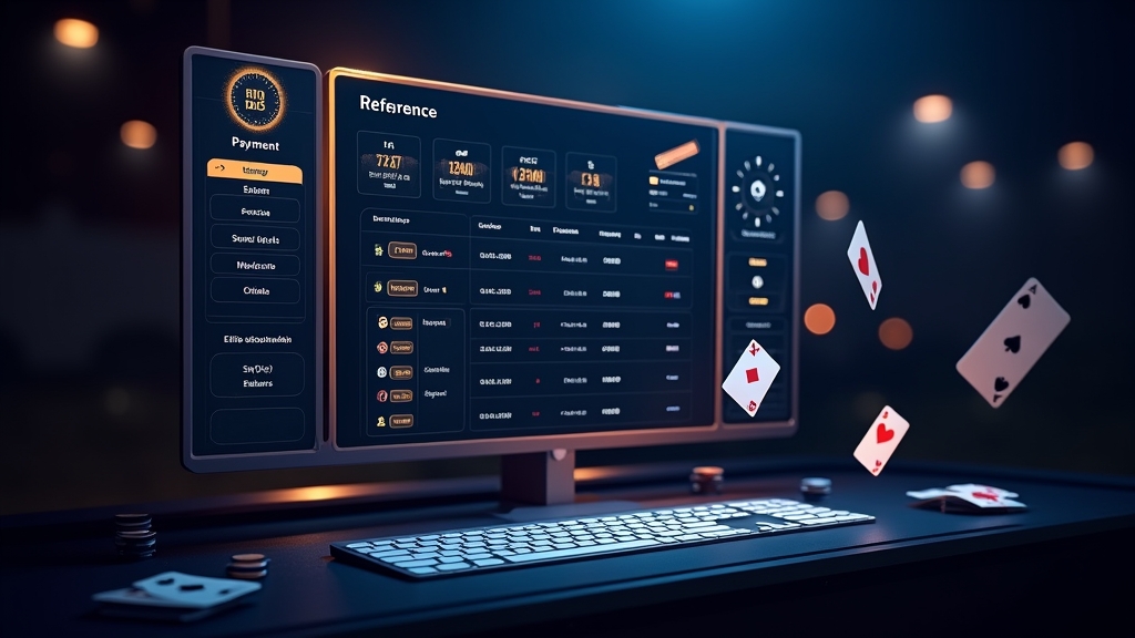 Casino payment dashboard showing processing times, limits, and fee reference